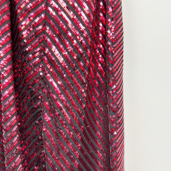 RIXO x Laura Jackson Daisy Velvet Trimmed Sequin Crepe Midi Maxi Dress S - Picture 11 of 15